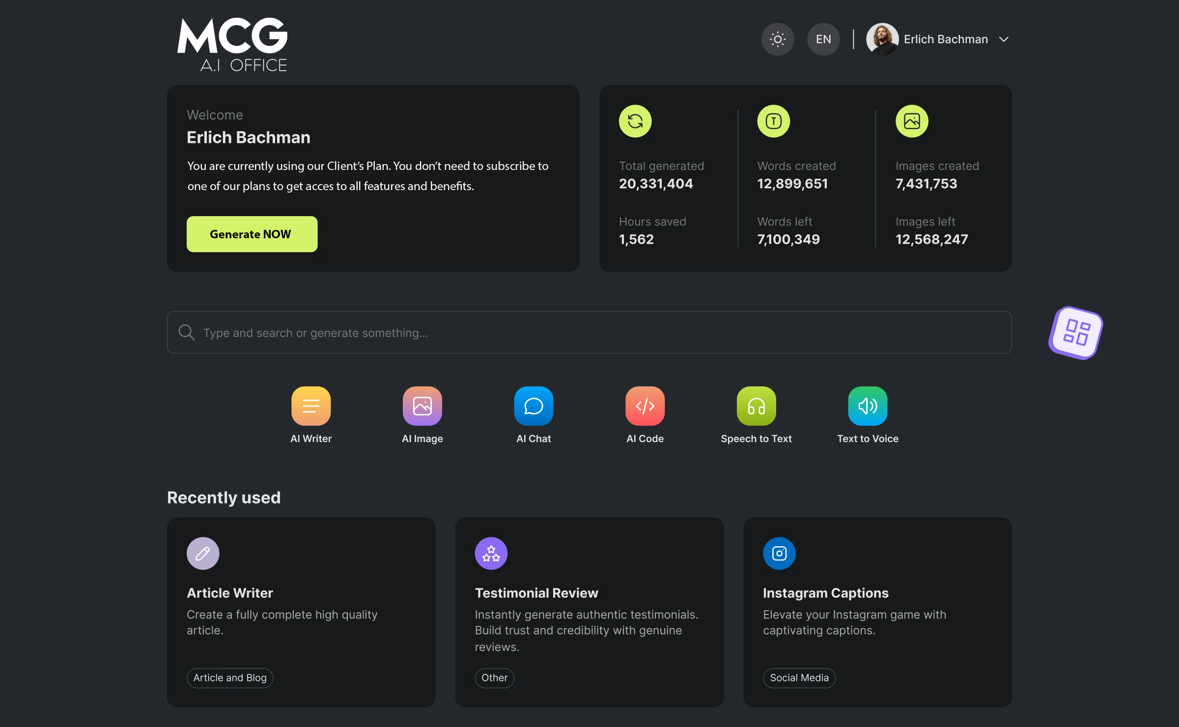 Application preview