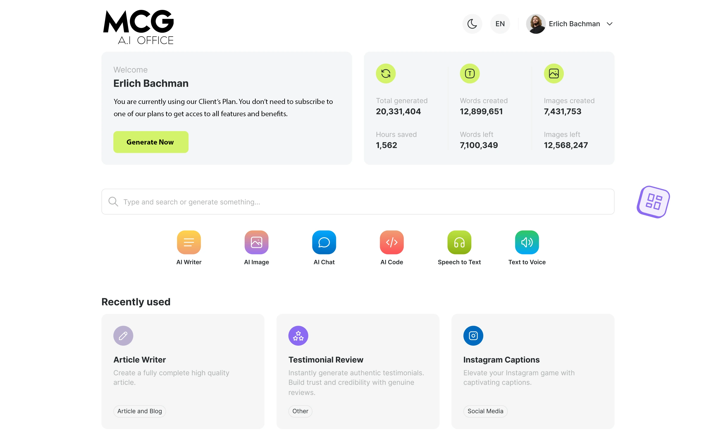 Application preview